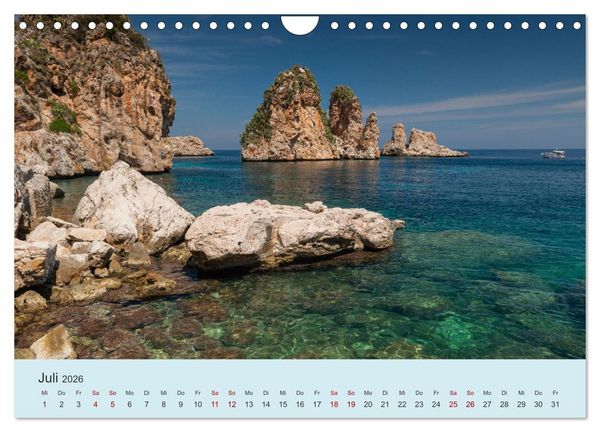 Produktbild: Sizilien &ndash; Die Insel, auf der es keinen Winter gibt (Wandkalender 2026 DIN A4 quer), CALVENDO Monatskalender