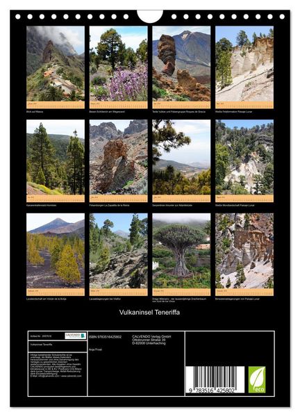Produktbild: Vulkaninsel Teneriffa (Wandkalender 2026 DIN A4 hoch), CALVENDO Monatskalender
