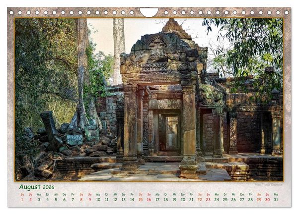 Produktbild: Kambodscha, Angkor Thom, Angkor Wat und Bayon (Wandkalender 2026 DIN A4 quer), CALVENDO Monatskalender