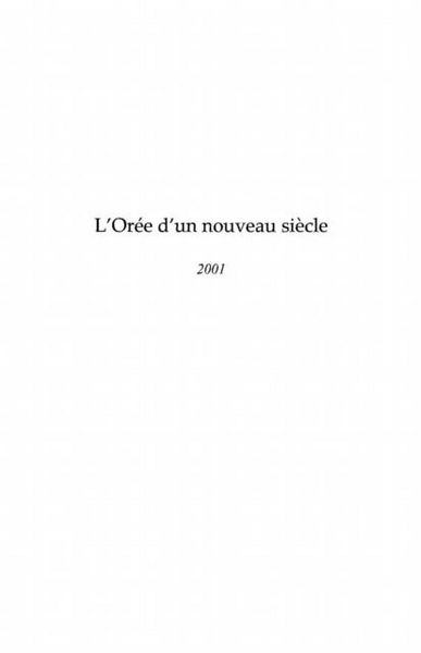 Produktbild: L'oree d'un nouveau siEcle