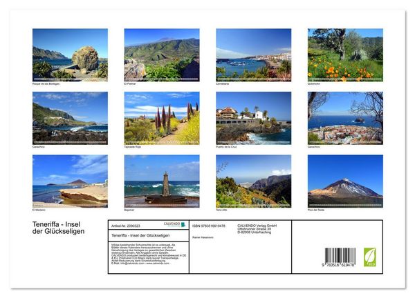 Produktbild: Teneriffa - Insel der Gl&uuml;ckseligen (Wandkalender 2026 DIN A3 quer), CALVENDO Monatskalender