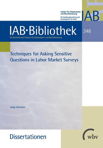 Produktbild: Techniques for Asking Sensitive Questions in Labour Market Surveys