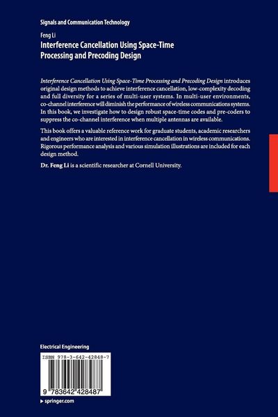 Produktbild: Interference Cancellation Using Space-Time Processing and Precoding Design