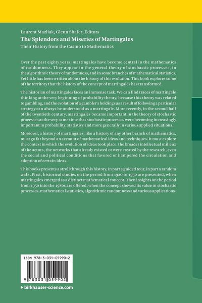 Produktbild: The Splendors and Miseries of Martingales