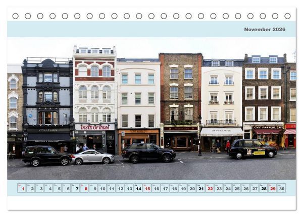 Produktbild: London Fassade 2026 (Tischkalender 2026 DIN A5 quer), CALVENDO Monatskalender