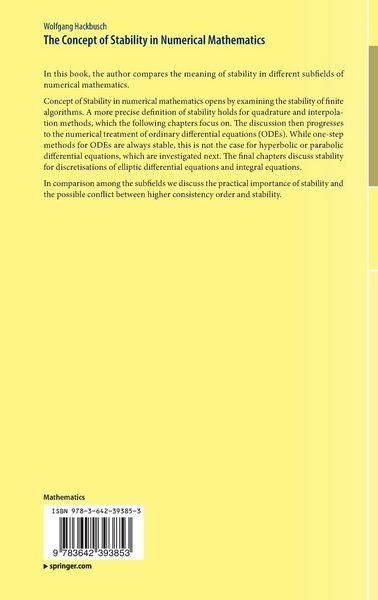 Produktbild: The Concept of Stability in Numerical Mathematics