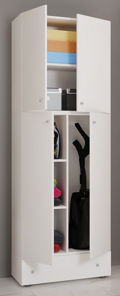 Produktbild: Holz Besenschrank Staubsauger Putzschrank Lona S