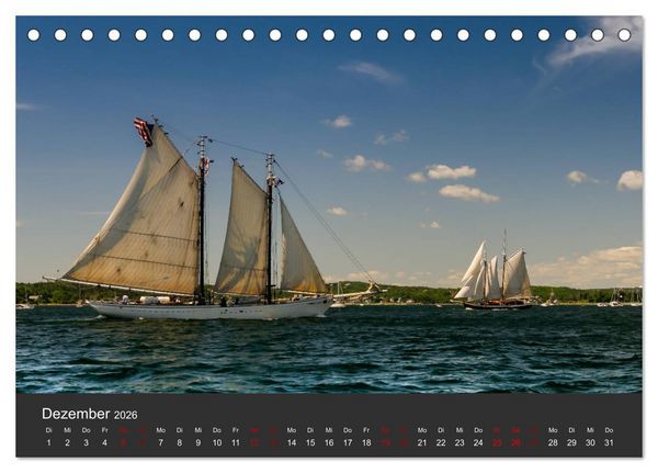 Produktbild: Windjammer-Regatta - Tall Ships Atlantic Challenge (Tischkalender 2026 DIN A5 quer), CALVENDO Monatskalender