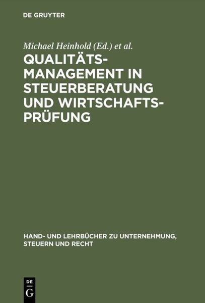 Produktbild: Qualit&auml;tsmanagement in Steuerberatung und Wirtschaftspr&uuml;fung