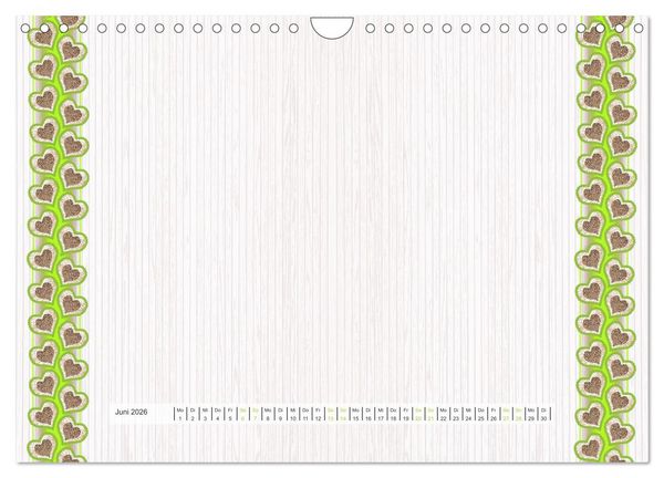 Produktbild: Bastelkalender Nostalgie-Rahmen 2026 (Wandkalender 2026 DIN A4 quer), CALVENDO Monatskalender