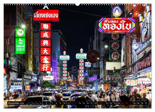 Produktbild: Bangkok - pulsierende Hauptstadt Thailands (Wandkalender 2026 DIN A2 quer), CALVENDO Monatskalender