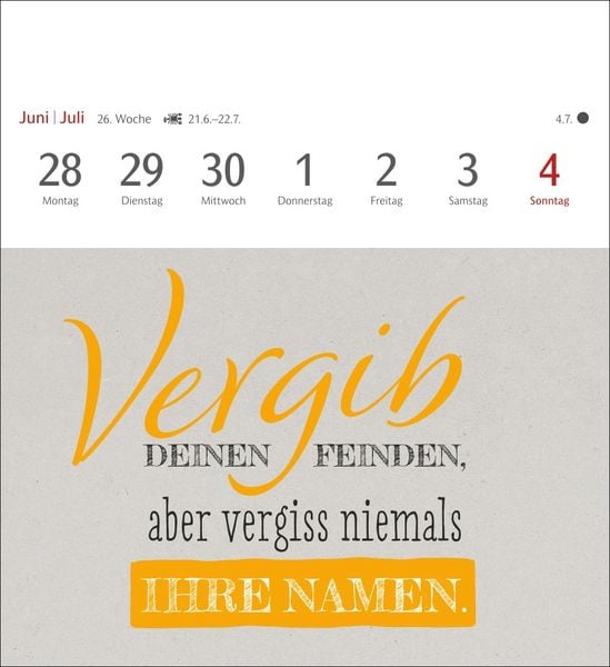 Produktbild: Typo-Spr&uuml;che-Kalender Postkartenkalender 2027 - Wochenkalender mit 53 Postkarten