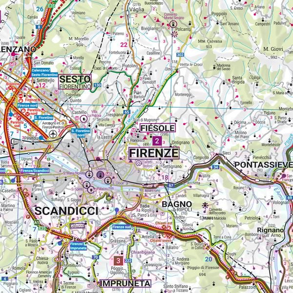 Toskana, Straßen- und Freizeitkarte 1:150.000, freytag & berndt