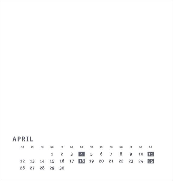 Produktbild: Premium-Bastelkalender wei&szlig; mittel 2027