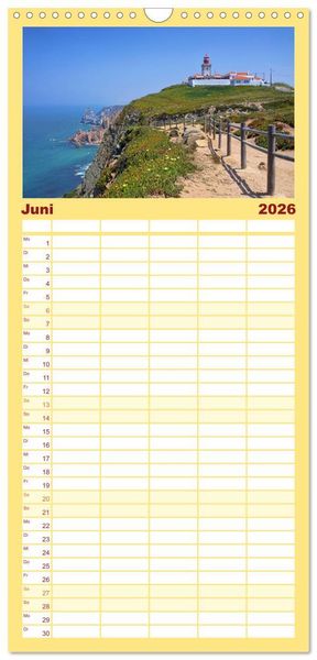Produktbild: Familienplaner 2026 - Portugal mit 5 Spalten (Wandkalender, 21 x 45 cm) CALVENDO