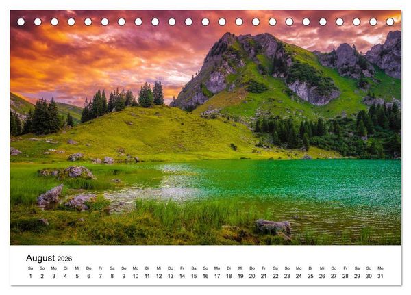 Produktbild: Wunderwelt Schweiz (Tischkalender 2026 DIN A5 quer), CALVENDO Monatskalender