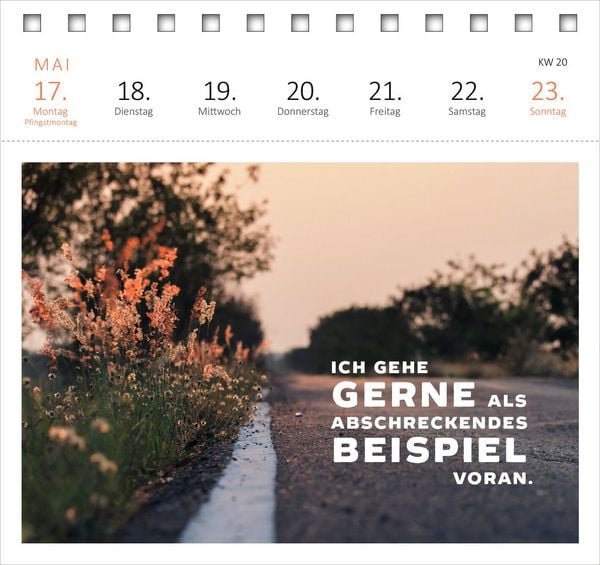 Produktbild: Postkartenkalender Vom Rande des Wahnsinns aus kenne ich den Weg, danke. 2027