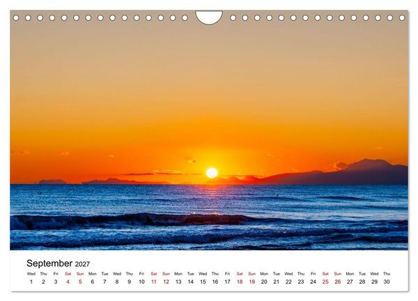 Produktbild: Magical sunsets. Lights between heaven and earth (Wall Calendar 2027 DIN A4 landscape), CALVENDO 12 Month Wall Calendar