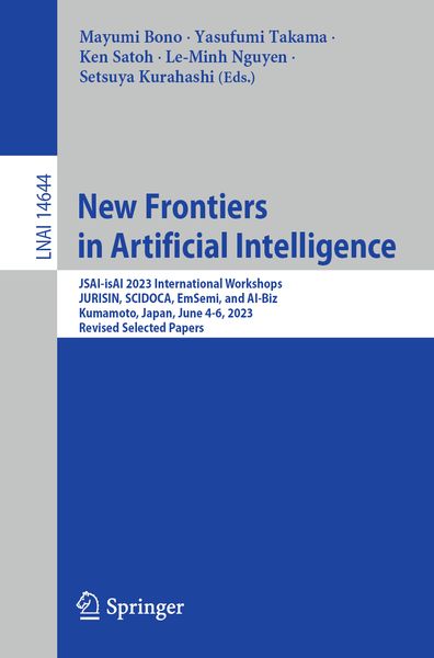Produktbild: New Frontiers in Artificial Intelligence