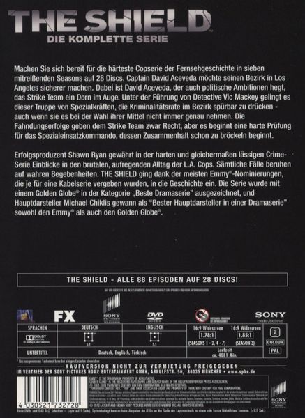 Produktbild: The Shield - Die komplette Serie [28 DVDs]