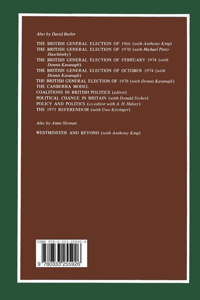 Produktbild: British Political Facts 1900&ndash;1979