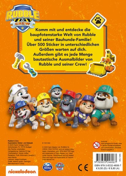 Produktbild: Rubble & Crew: Superstarker Sticker- und Malspa&szlig;