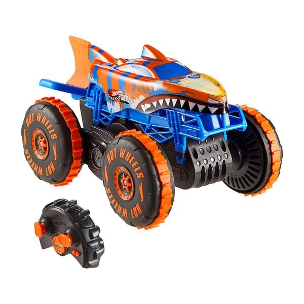 Produktbild: Hot Wheels Monster Trucks Tiger Shark Climber RC-Fahrzeug, batteriebetriebener