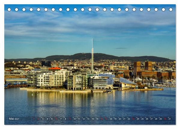Produktbild: Oslo - Norwegen (Tischkalender 2027 DIN A5 quer), CALVENDO Monatskalender