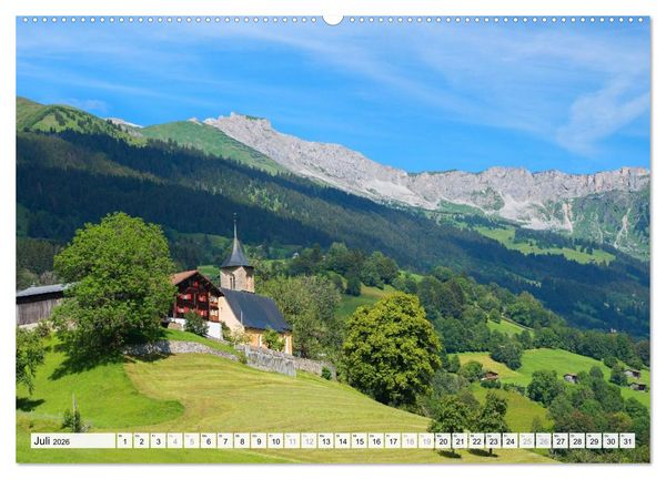 Produktbild: Graub&uuml;ndner Landschaften (hochwertiger Premium Wandkalender 2026 DIN A2 quer), Kunstdruck in Hochglanz