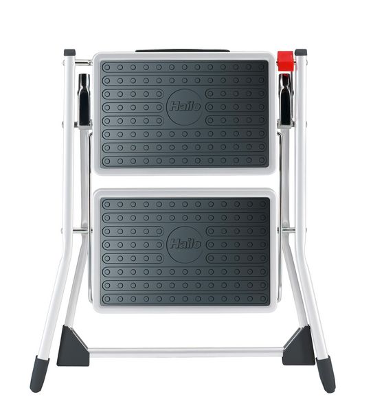 Produktbild: Hailo MK60 4310-001 Kunststoff Klapptritt Arbeitsh&ouml;he (max.): 2.44m Wei&szlig;, Anthrazit 3.6kg