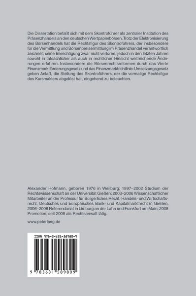 Produktbild: Der Skontrof&uuml;hrer an den deutschen Wertpapierb&ouml;rsen