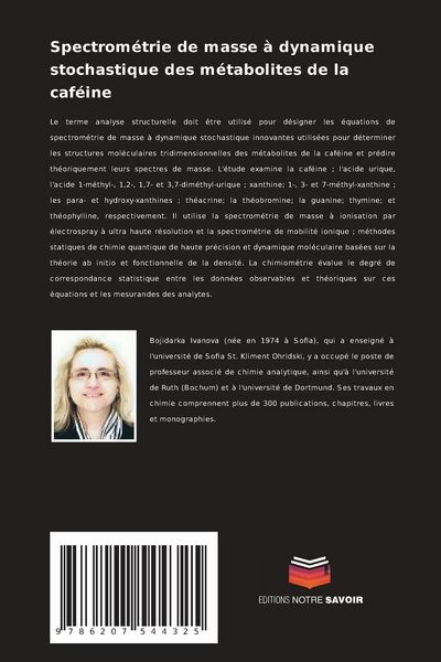 Produktbild: Spectrom&eacute;trie de masse &agrave; dynamique stochastique des m&eacute;tabolites de la caf&eacute;ine