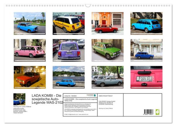 Produktbild: LADA KOMBI - Die sowjetische Auto-Legende WAS-2102 (Wandkalender 2026 DIN A2 quer), CALVENDO Monatskalender