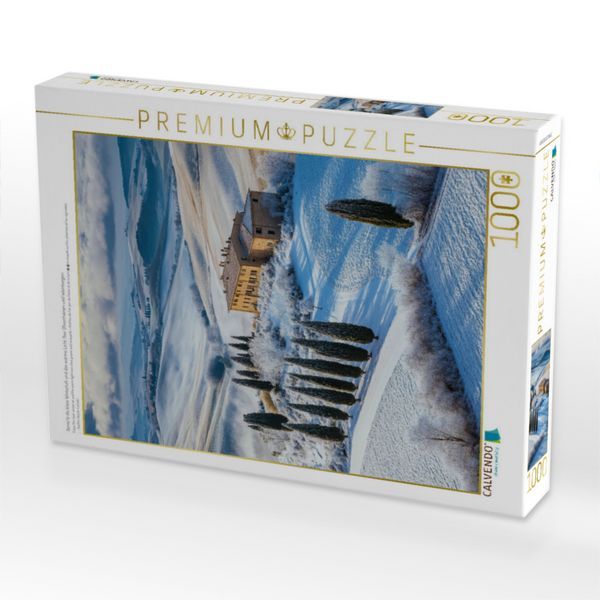 Produktbild: CALVENDO Puzzle Genie&szlig;e die klare Winterluft und das warme Licht &uuml;ber Olivenhainen und Weinbergen | 1000 Teile Lege-Gr&ouml;&szlig;e 64x48cm Foto-Puzzle f&uuml;r gl&uuml;c