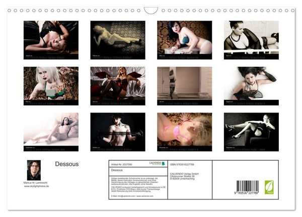 Produktbild: Dessous (Wandkalender 2026 DIN A3 quer), CALVENDO Monatskalender