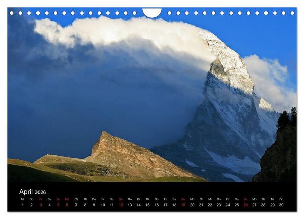 Produktbild: Zauber der Berge Zermatt und das Matterhorn (Wandkalender 2026 DIN A4 quer), CALVENDO Monatskalender