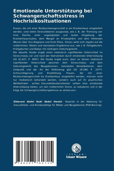 Produktbild: Emotionale Unterst&uuml;tzung bei Schwangerschaftsstress in Hochrisikosituationen