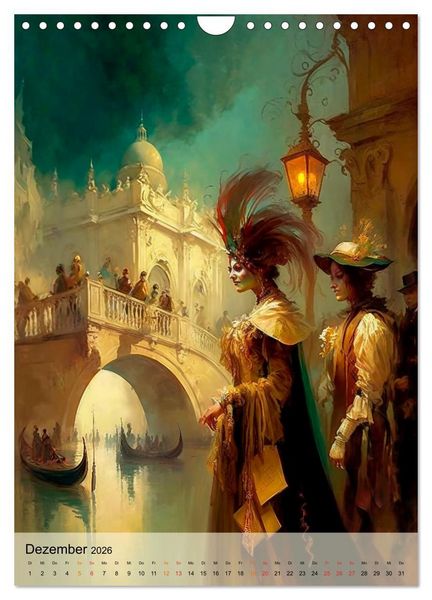 Produktbild: Venedig Karneval (Wandkalender 2026 DIN A4 hoch), CALVENDO Monatskalender