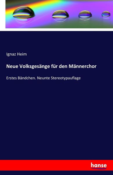 Produktbild: Neue Volksges&auml;nge f&uuml;r den M&auml;nnerchor