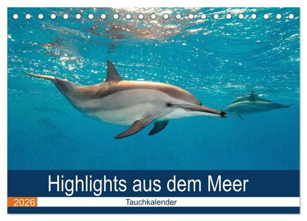 Produktbild: Highlights aus dem Meer - Tauchkalender (Tischkalender 2026 DIN A5 quer), CALVENDO Monatskalender