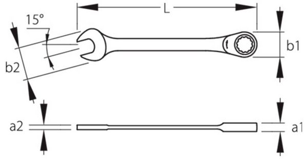 Produktbild: Maulringratschenschl&uuml;ssel 7 R SW 24mm L.325mm ger.GEDORE