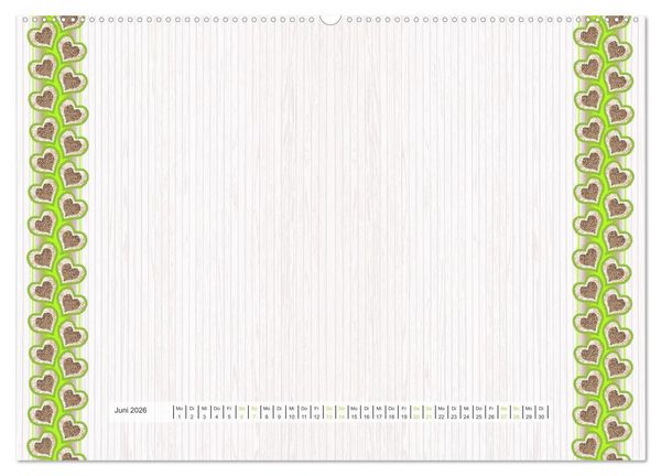 Produktbild: Bastelkalender Nostalgie-Rahmen 2026 (hochwertiger Premium Wandkalender 2026 DIN A2 quer), Kunstdruck in Hochglanz