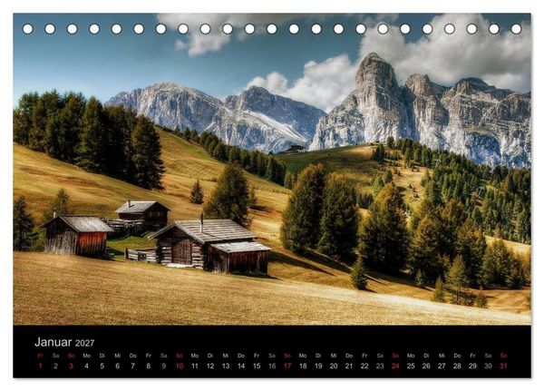 Produktbild: Mystische Dolomiten (Tischkalender 2027 DIN A5 quer), CALVENDO Monatskalender