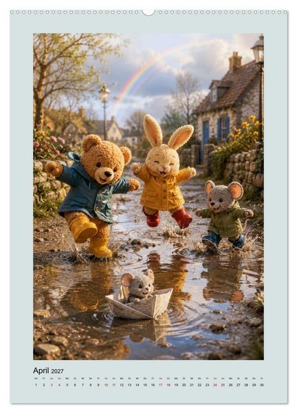 Produktbild: Die Insel der Stofftiere (Wandkalender 2027 DIN A2 hoch), CALVENDO Monatskalender