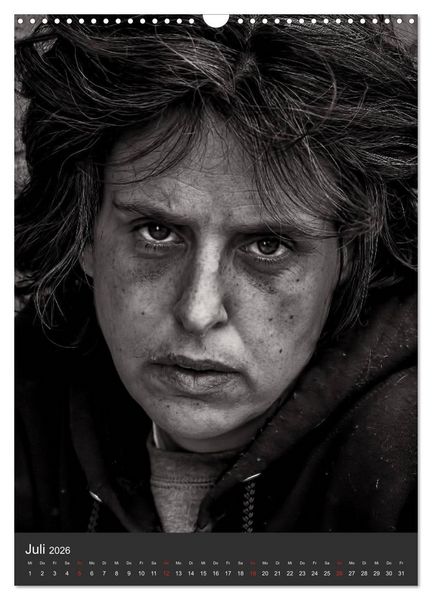 Produktbild: Obdachlos. Die Gesichter der Armut (Wandkalender 2026 DIN A3 hoch), CALVENDO Monatskalender