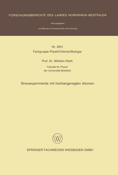 Produktbild: Streuexperimente mit hochangeregten Atomen