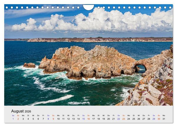 Produktbild: Bretagne Traumhafte K&uuml;sten in Frankreichs Nordwesten (Wandkalender 2026 DIN A4 quer), CALVENDO Monatskalender