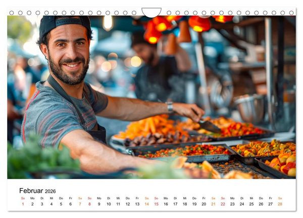 Produktbild: Street Food f&uuml;r Gourmets (Wandkalender 2026 DIN A4 quer), CALVENDO Monatskalender