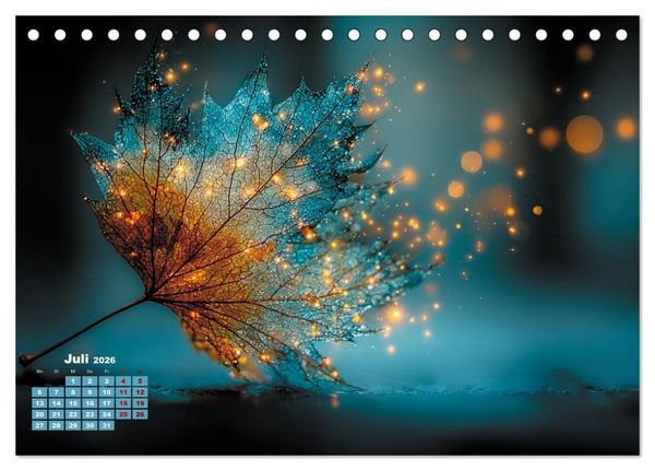 Produktbild: Herbstgefl&uuml;ster - Farben, die vom Wind erz&auml;hlen (Tischkalender 2026 DIN A5 quer), CALVENDO Monatskalender