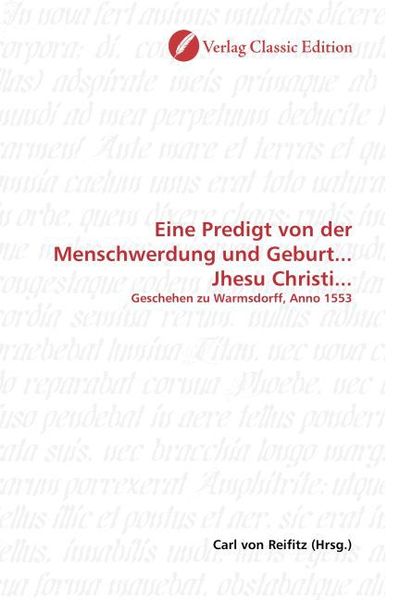 Produktbild: Eine Predigt von der Menschwerdung und Geburt... Jhesu Christi...
